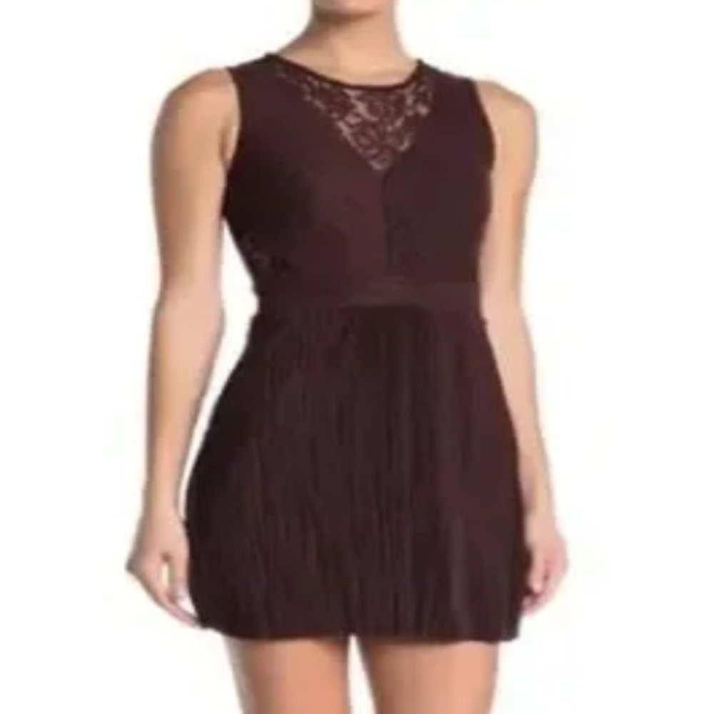 All Saints Purple Lace Dress